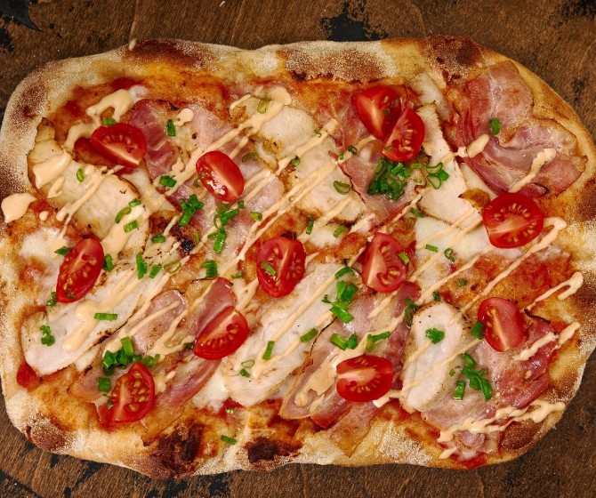 С курицей и копченым сыром